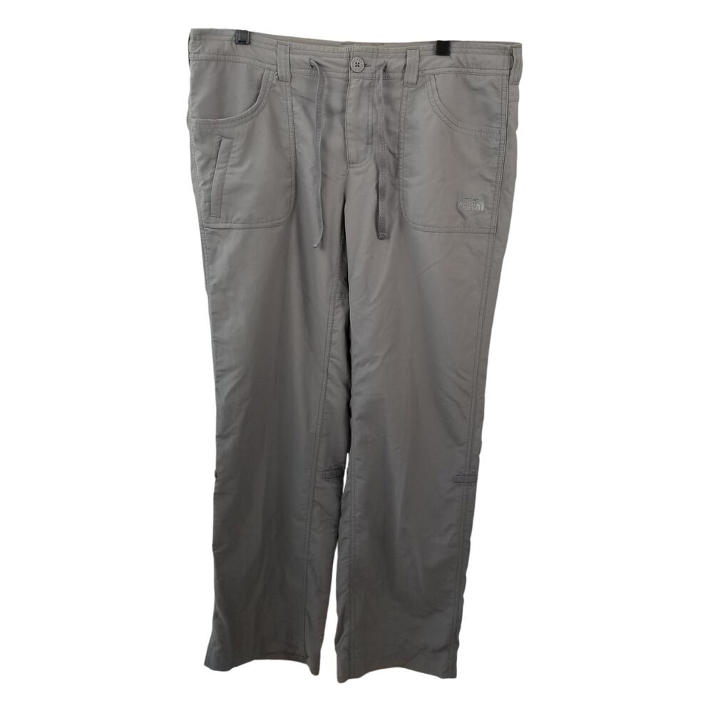 The North Face Gray Adjustable Waist Hiking Cargo Pants Pockets Excellent  12
